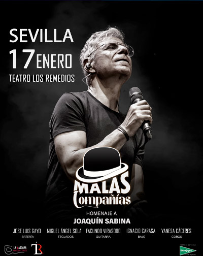 Concierto Malas Compañías, Homenaje a Joaquín Sabina en Sevilla