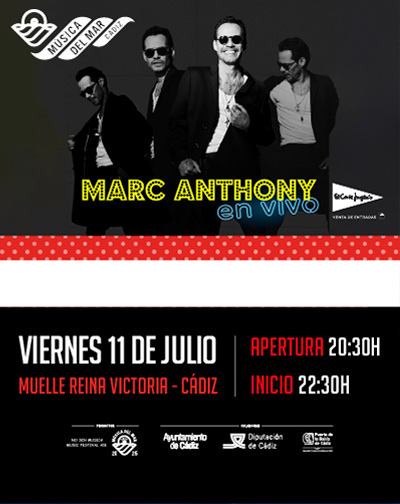 Concierto Marc Anthony - Música del Mar - Cádiz en Cádiz